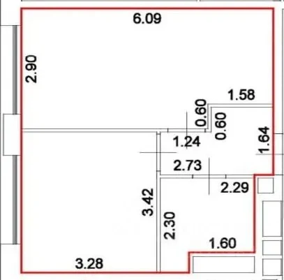 Квартира в квартале Level Южнопортовая — планировка